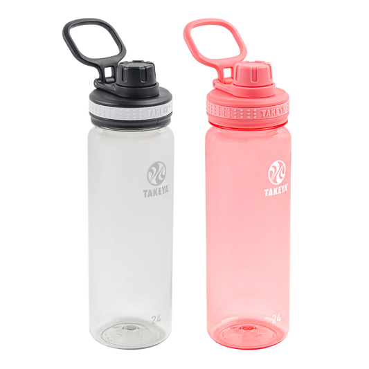 tritan-water-bottle-bundle-with-spout-lid-2-pack-l7 51689-Tritan-Spout-24-2pk-Clear-FlutterPink-angle_2e2a67e8-7240-4517-90e1-85605eacf4b2.png