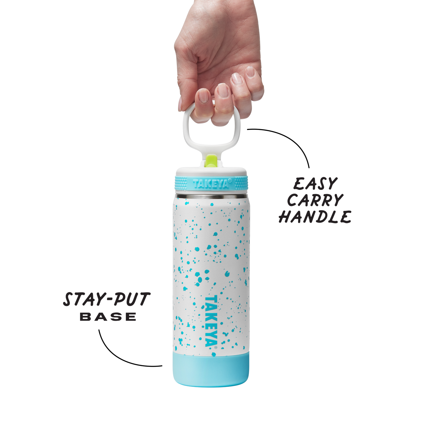 glow-in-the-dark-sport-kids-water-bottle-confetti-with-straw-lid-q9 TKS_SP25_CoreKidsGIDConfetti_StwBtl_CloudGlow_18oz_51368_v3_sRGB-Callout.png